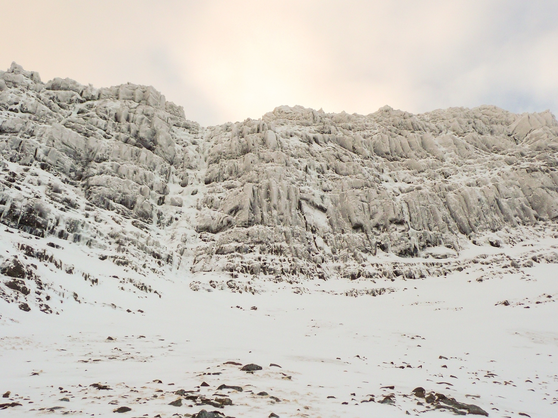 scottish winter ice climbing on poachers fall liatach torridon