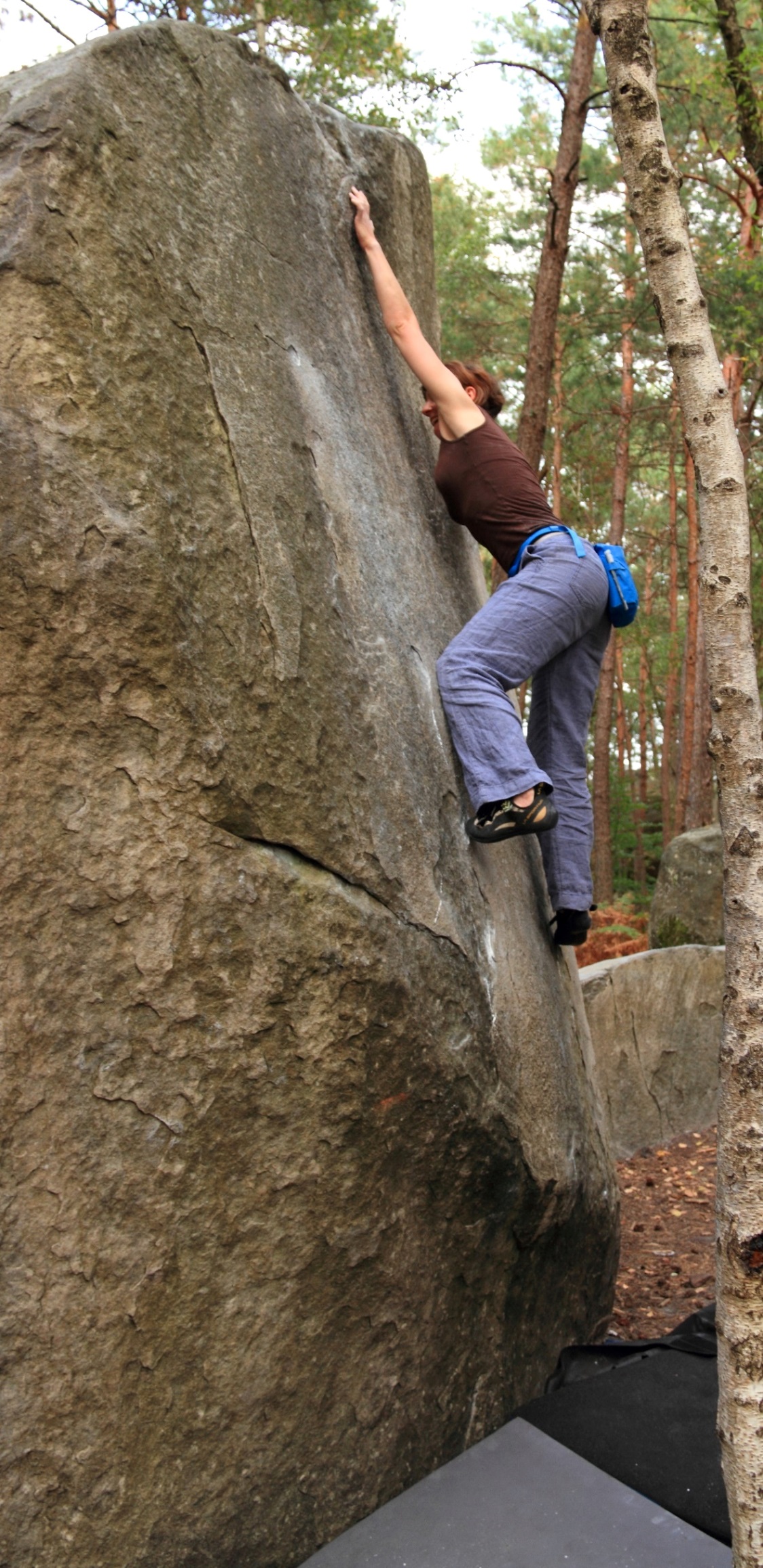 summer rock climbing bouldering in franchard isatis fontainebleau