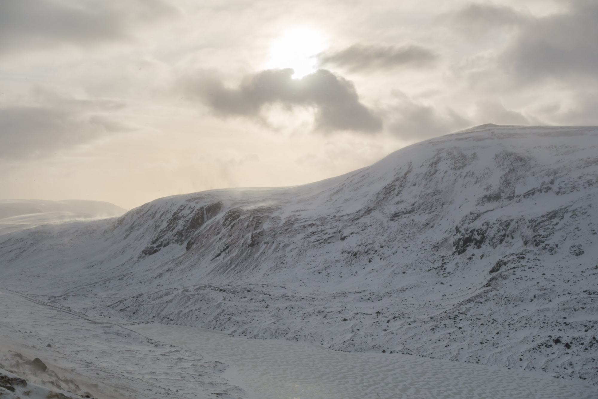 scottish winter ice climbing on the drool eagles rock broad cairn and funeral falls