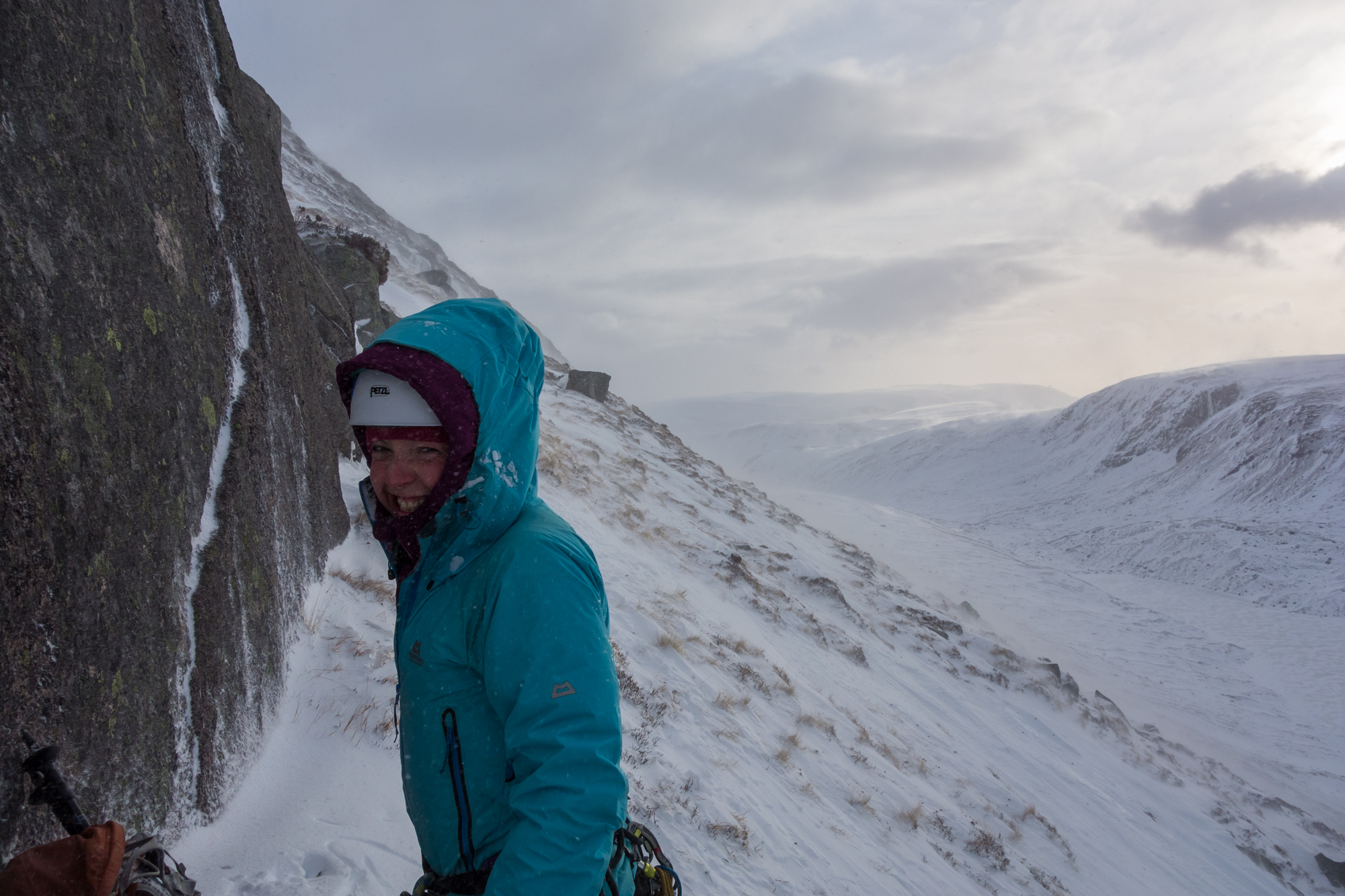 scottish winter ice climbing on the drool eagles rock cairngorms