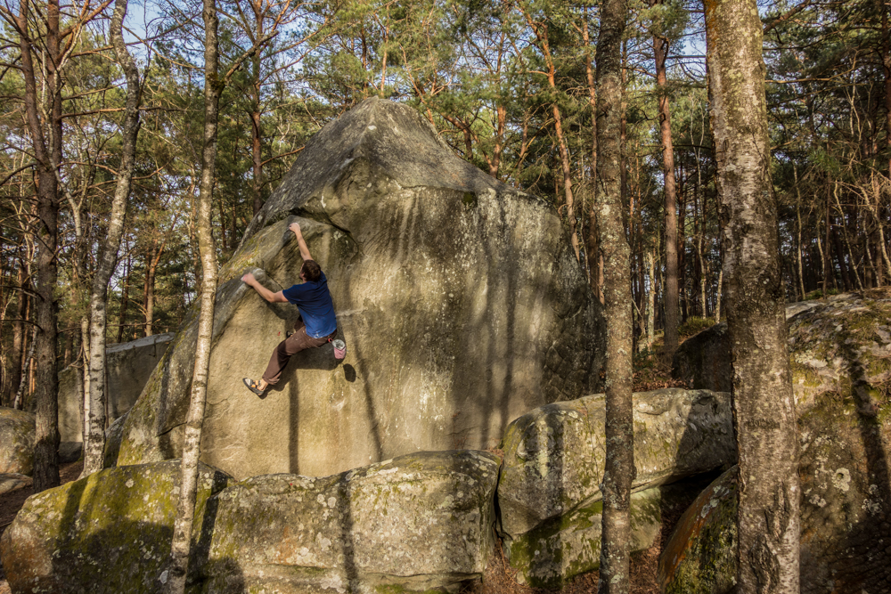 rock climbing bouldering in franchard isatis fontainebleau