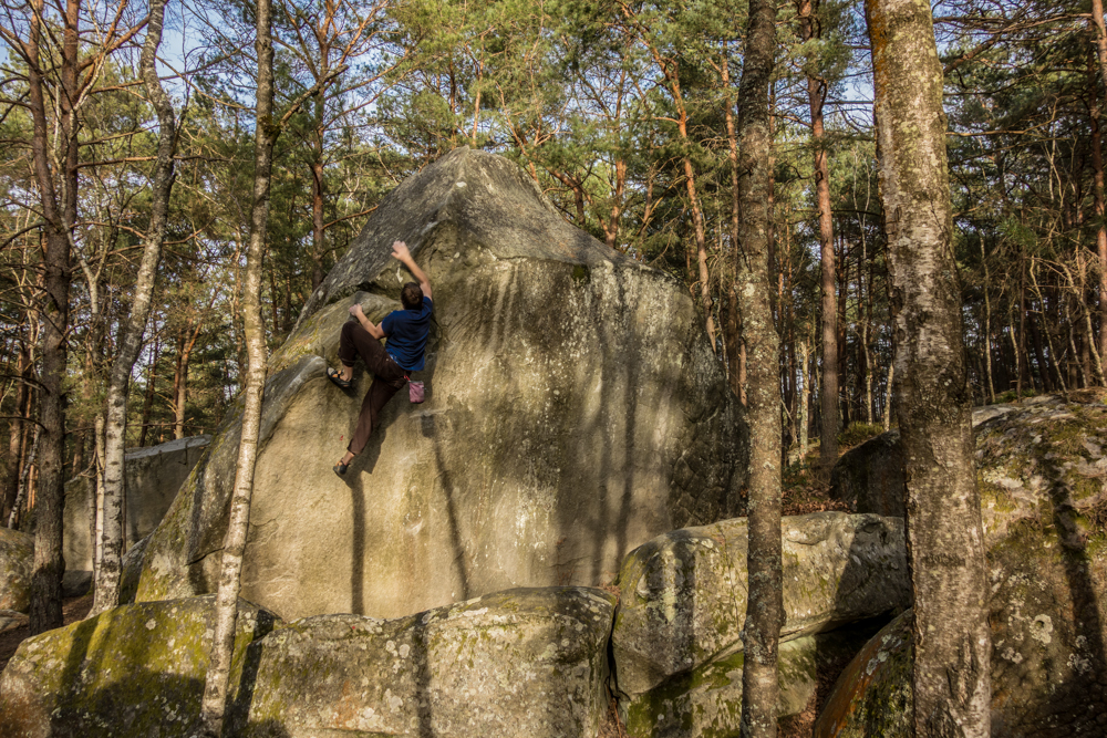 rock climbing bouldering in franchard isatis fontainebleau