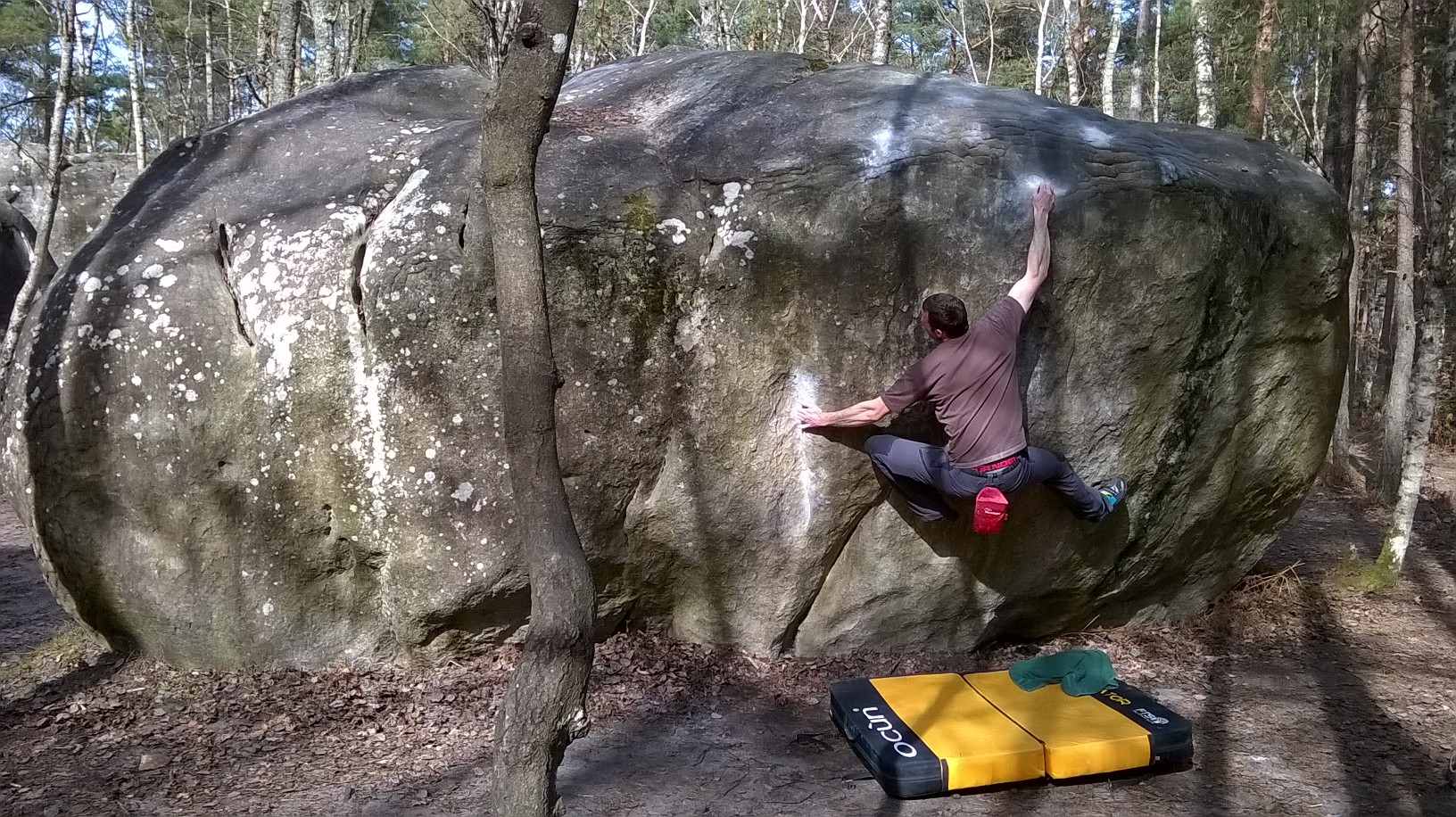 rock climbing bouldering in franchard isatis fontainebleau