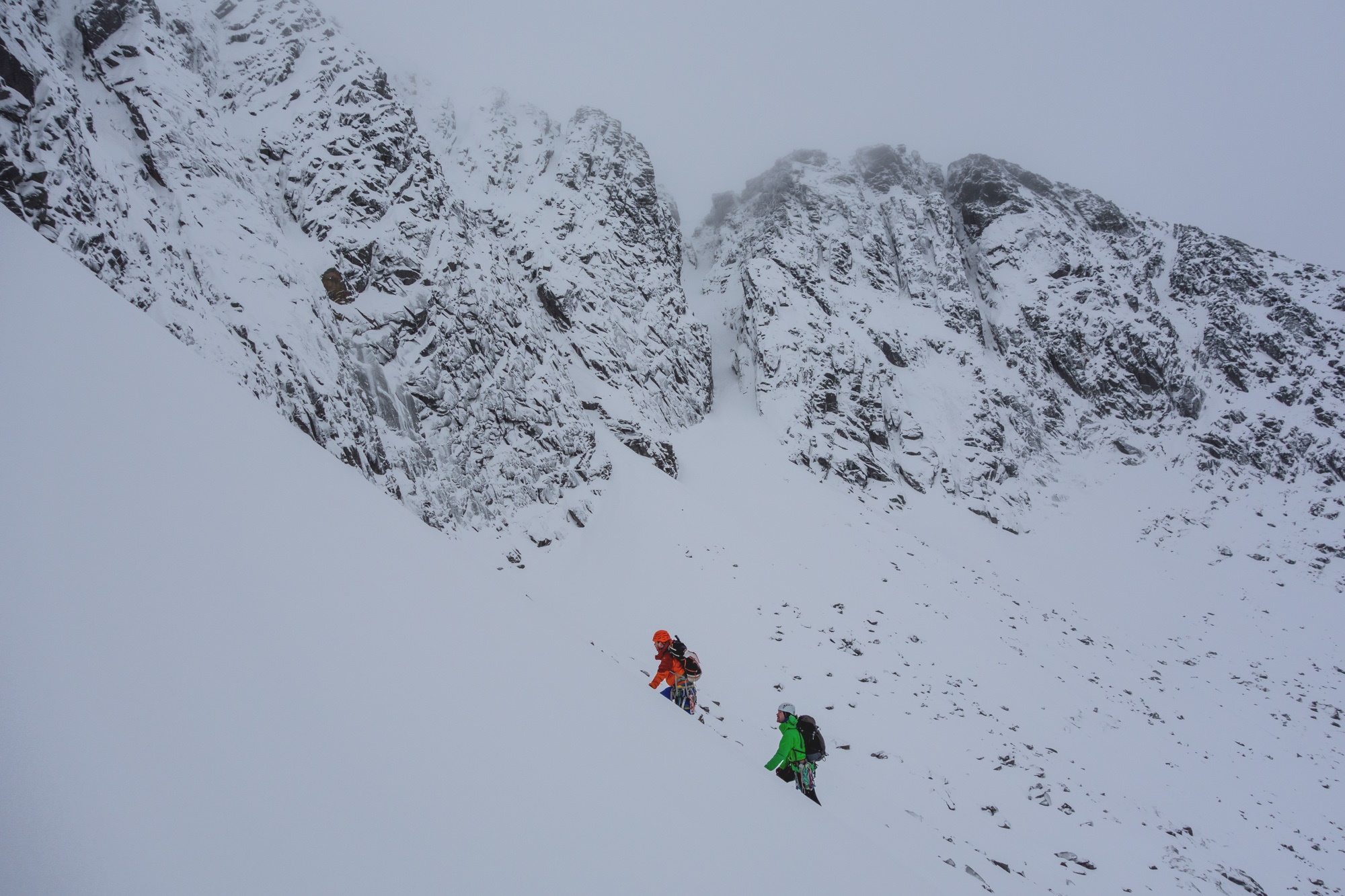 scottish winter mixed climbing on centrist lochnagar