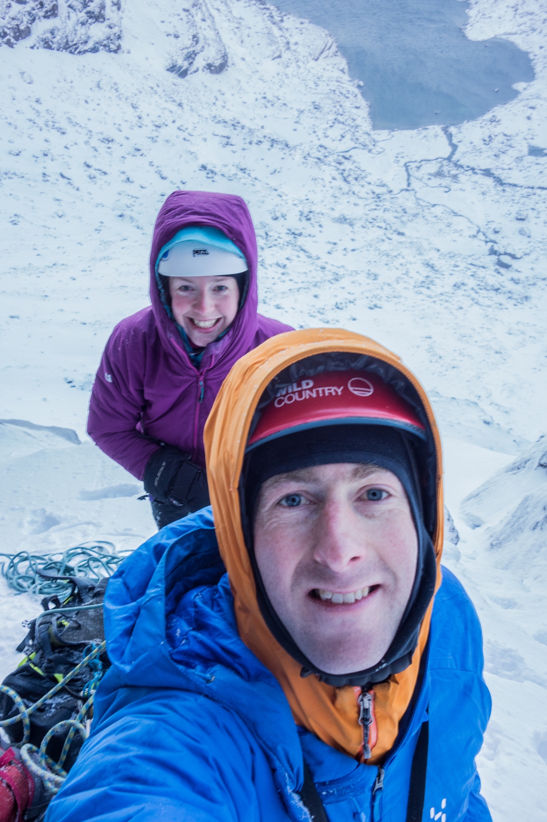 scottish winter mixed climbing on west buttress beinn eighe torridon