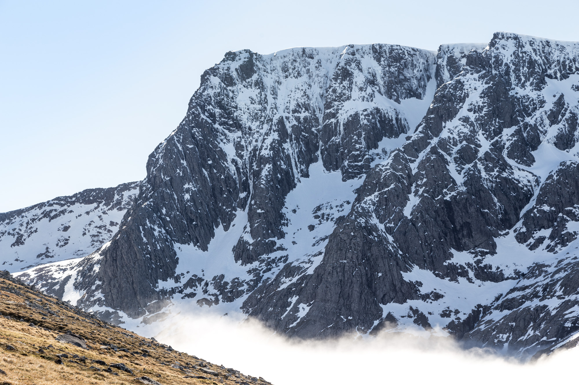 The incomparable north east face of Ben Nevis in all its icy glory! (photo credit: Richard Corfield)