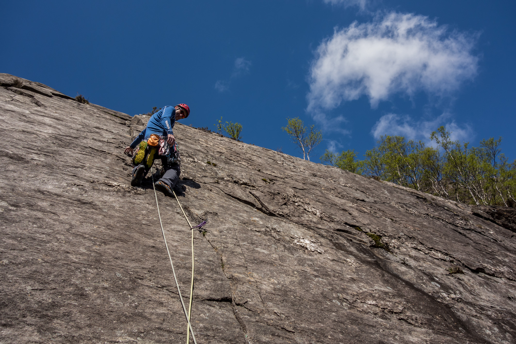 scottish summer rock climbing on secretaries direct glen nevis
