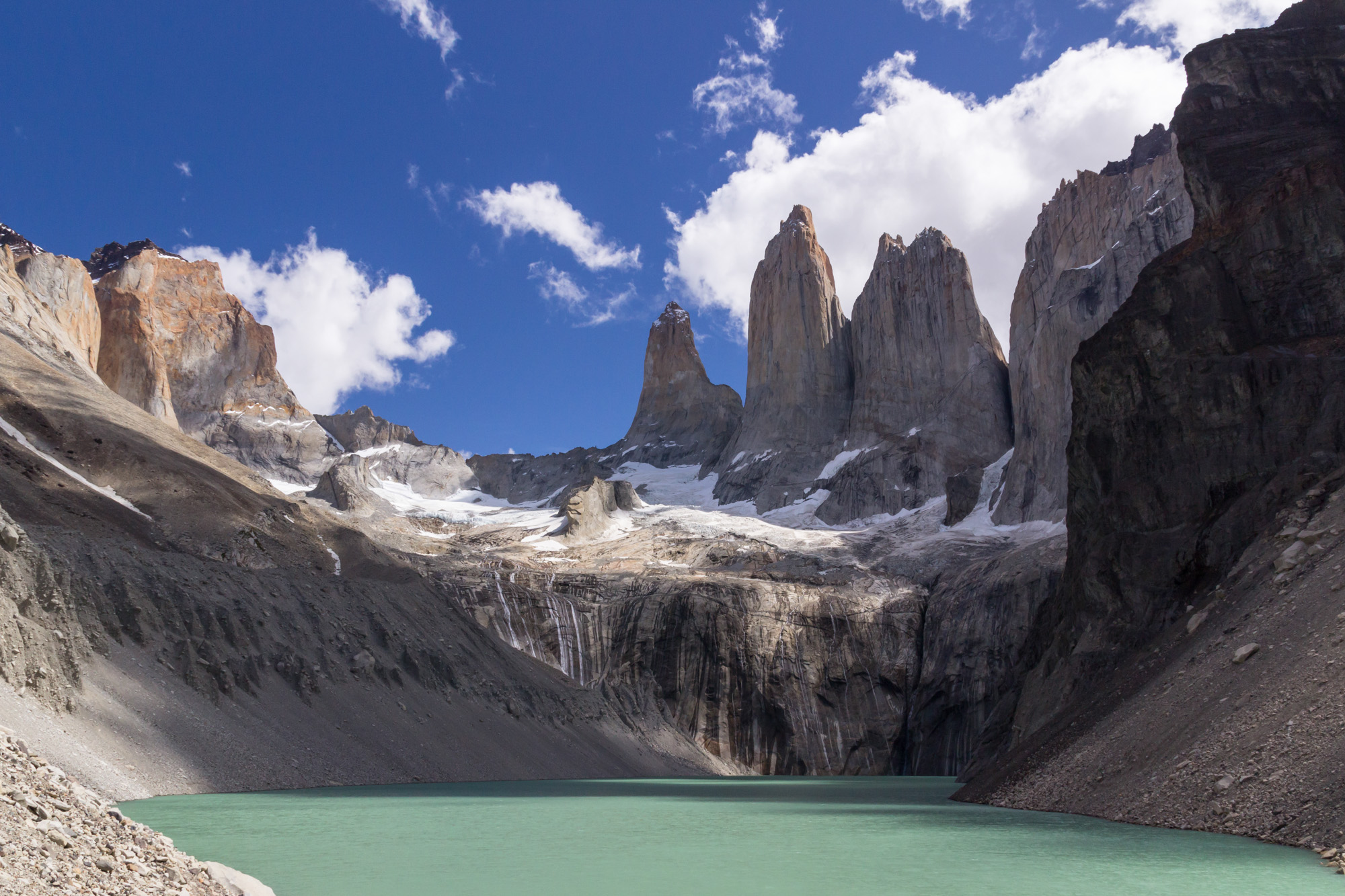 The famous Los Torres del Paine in all their granitic glory! 