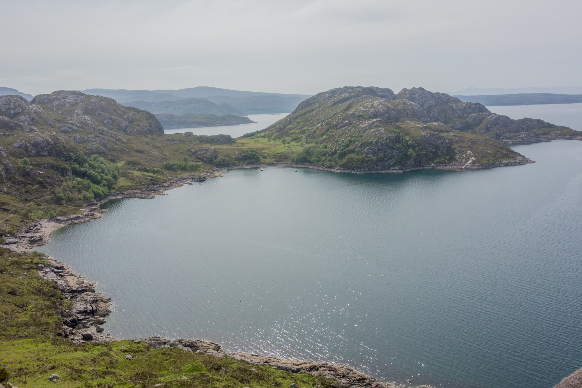 scottish summer rock climbing on route three diabaig