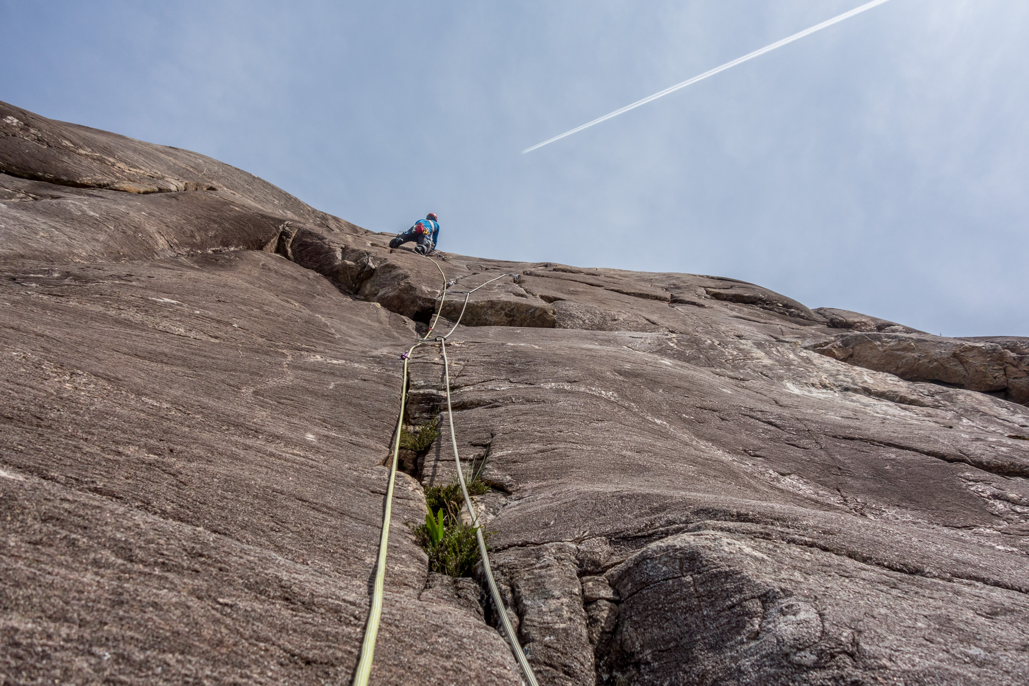 scottish summer rock climbing on route two diabaig