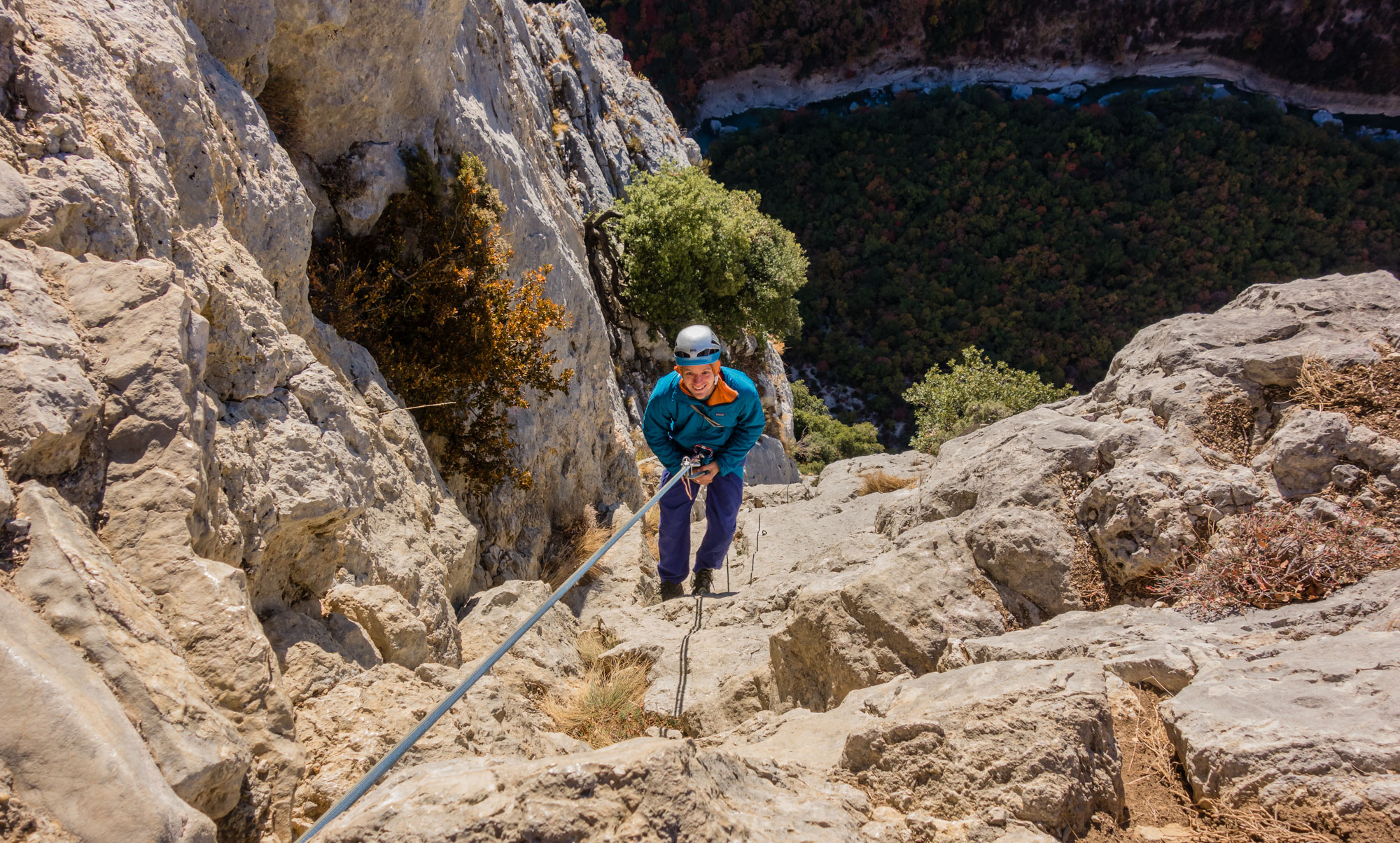 summer sport climbing in the verdon gorge