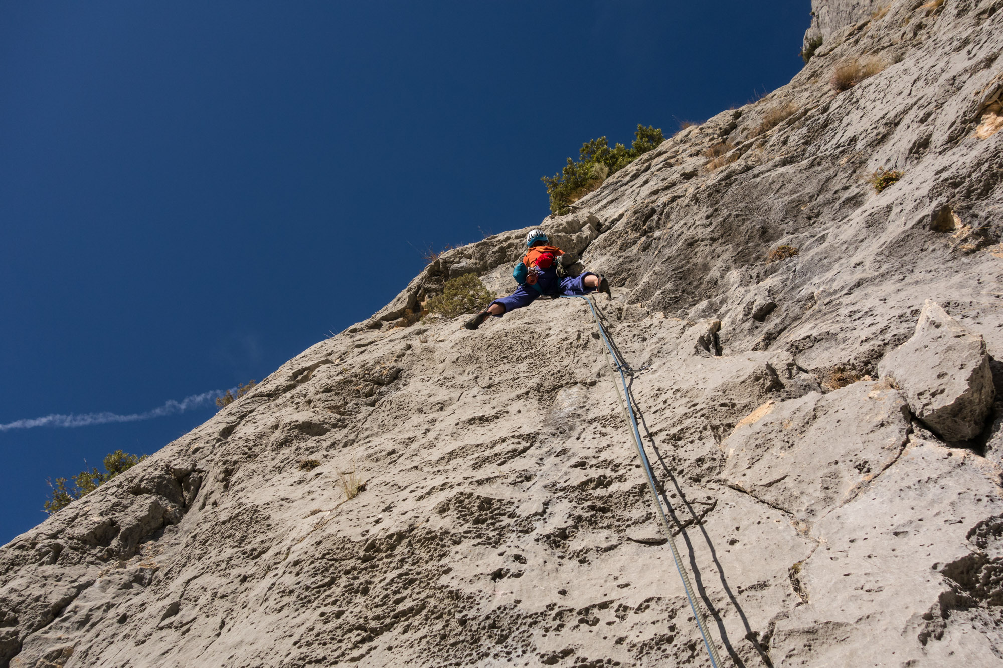 summer sport climbing in the verdon gorge