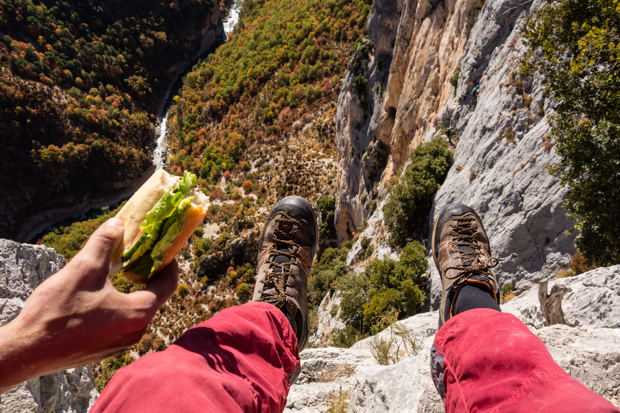 summer sport climbing in the verdon gorge