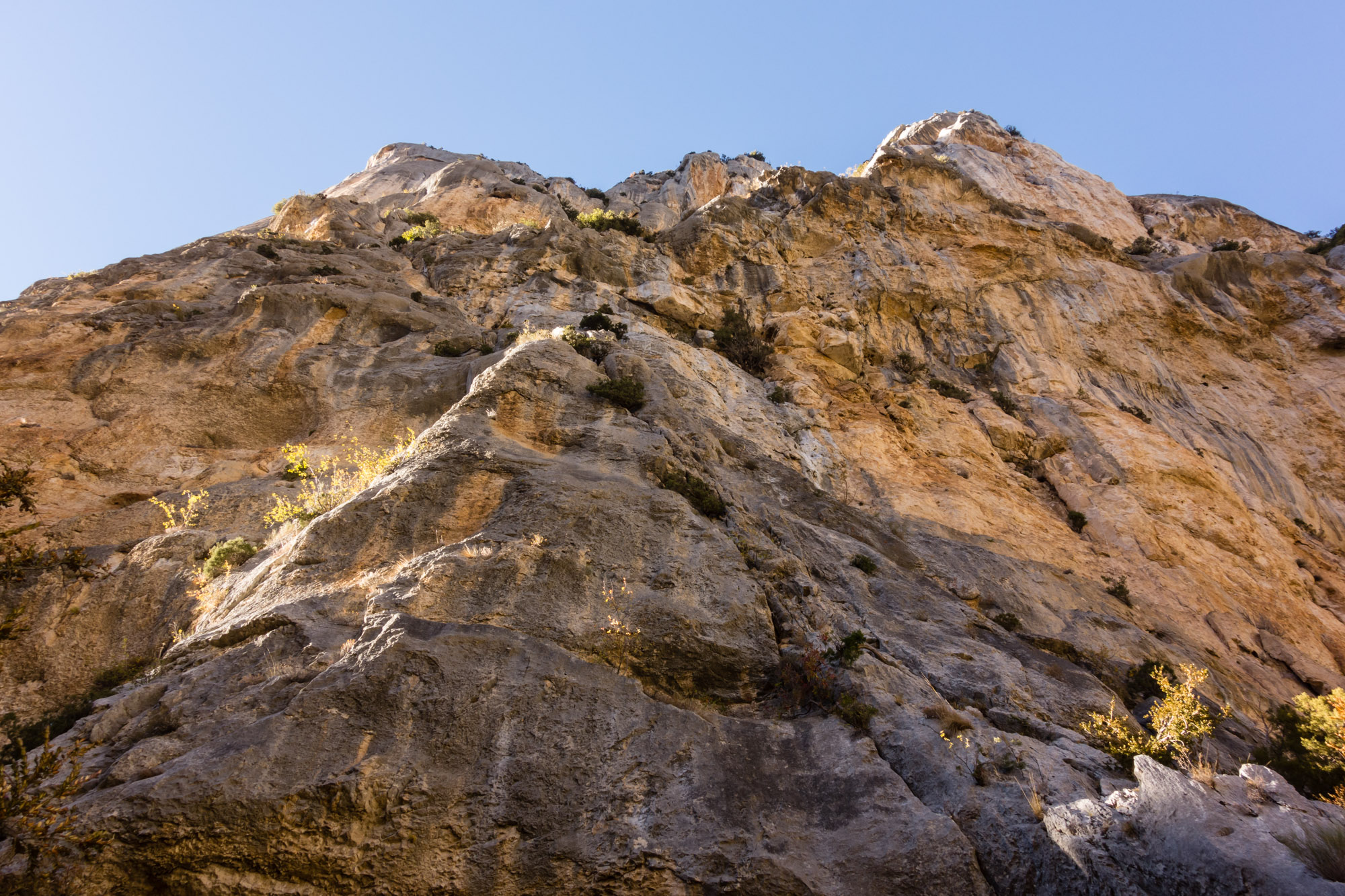 summer sport climbing in the verdon gorge