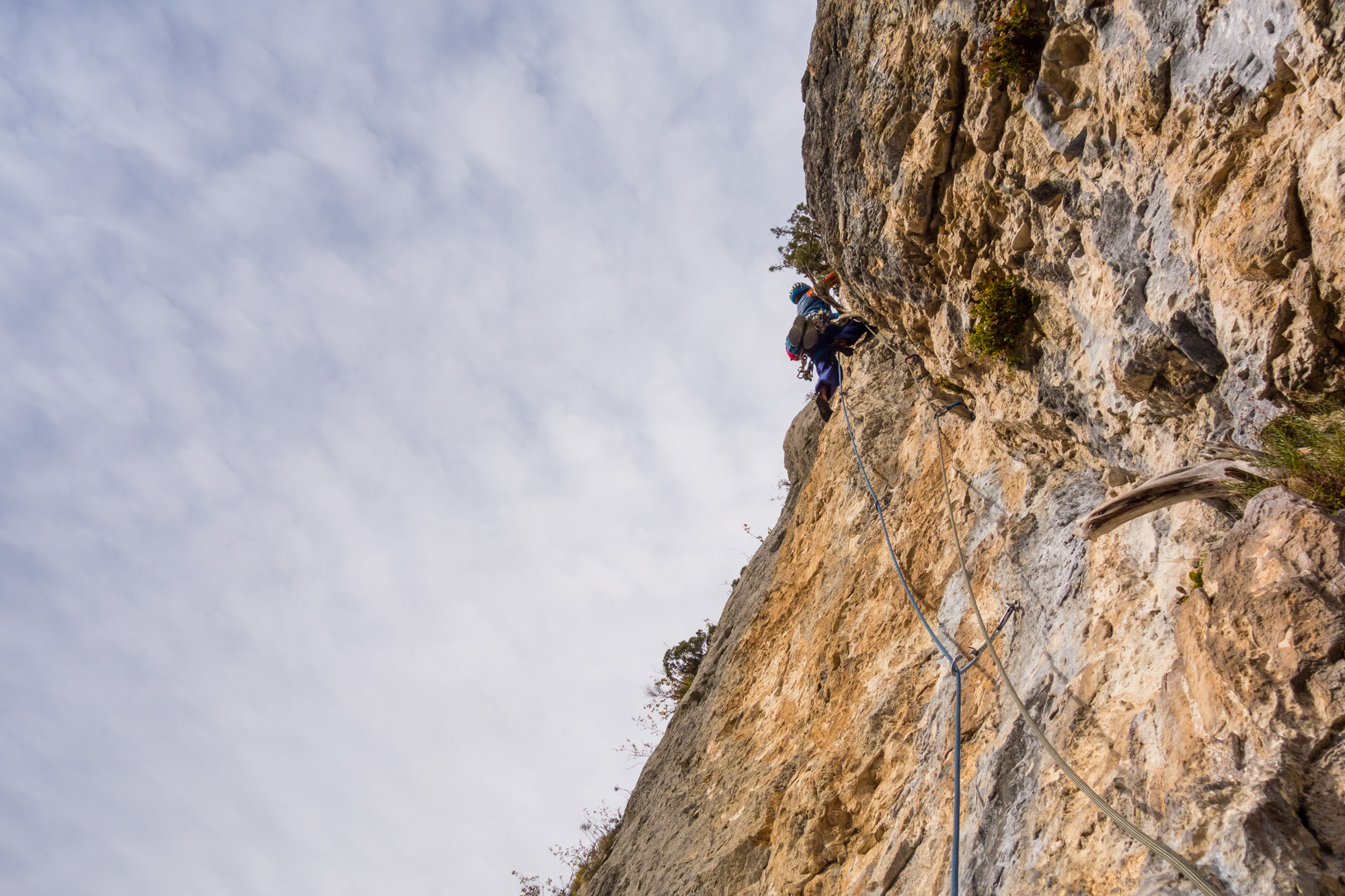 summer sport climbing in the verdon gorge