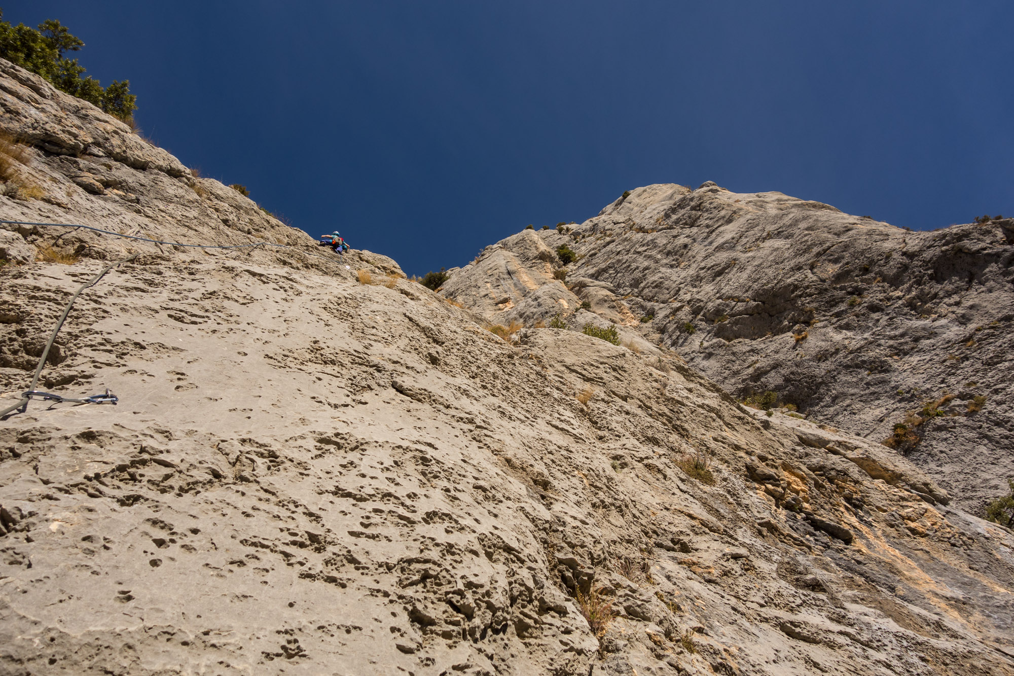 summer sport climbing in the verdon gorge