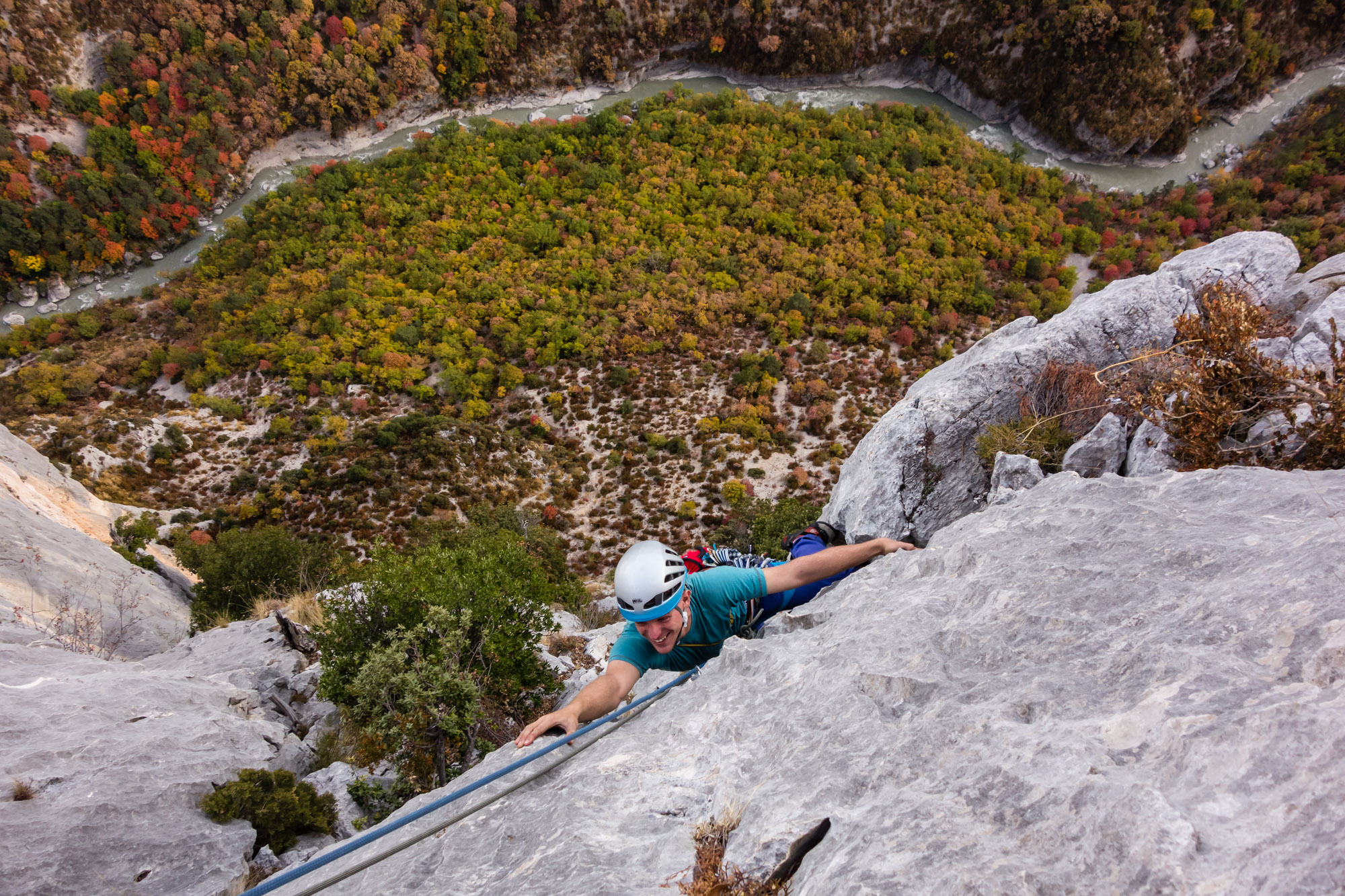 summer sport climbing in the verdon gorge