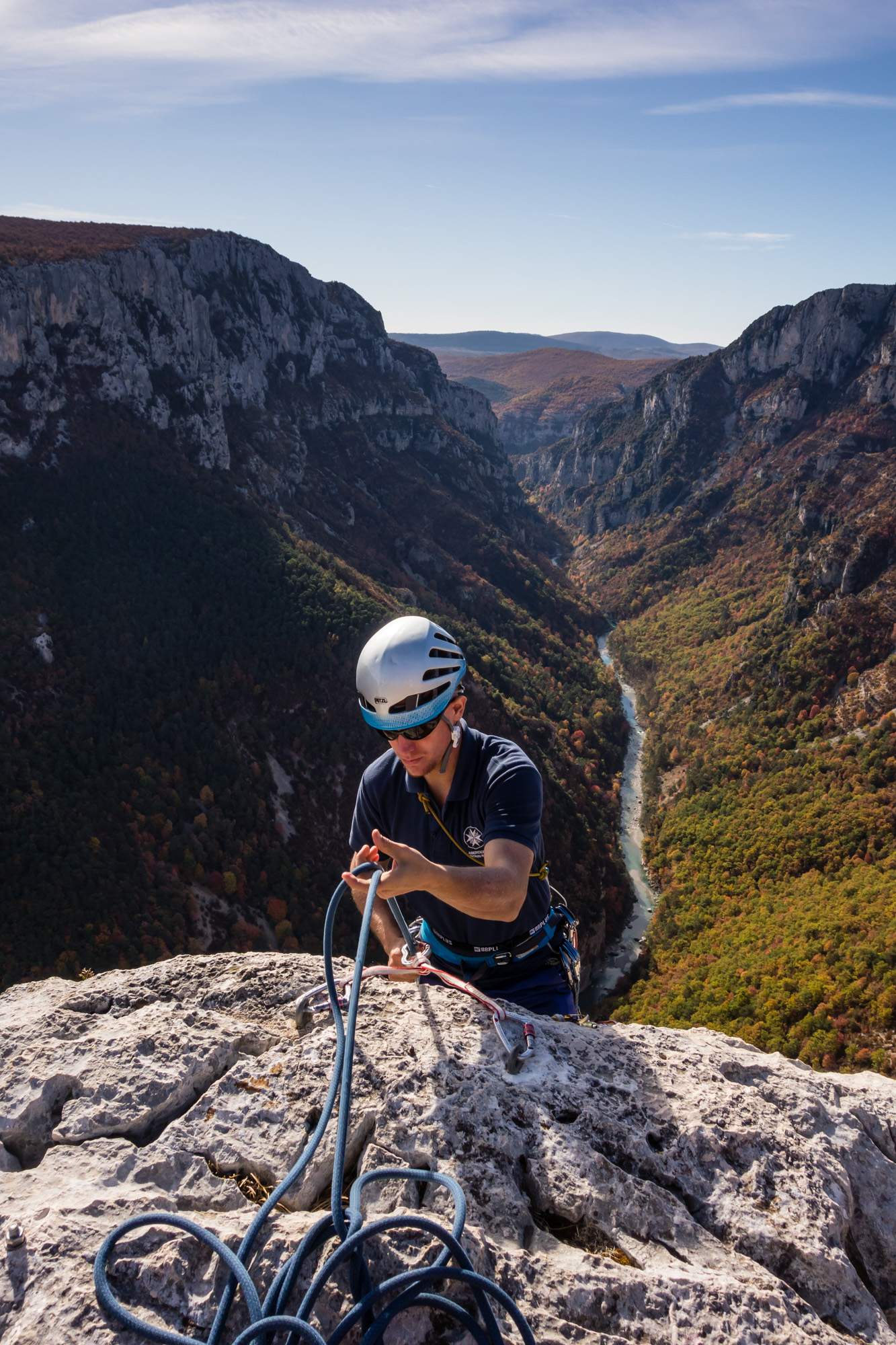 summer sport climbing in the verdon gorge