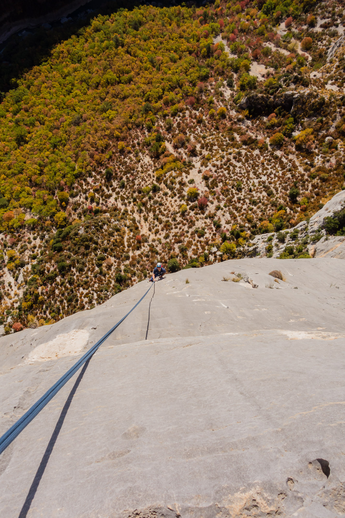 summer sport climbing in the verdon gorge