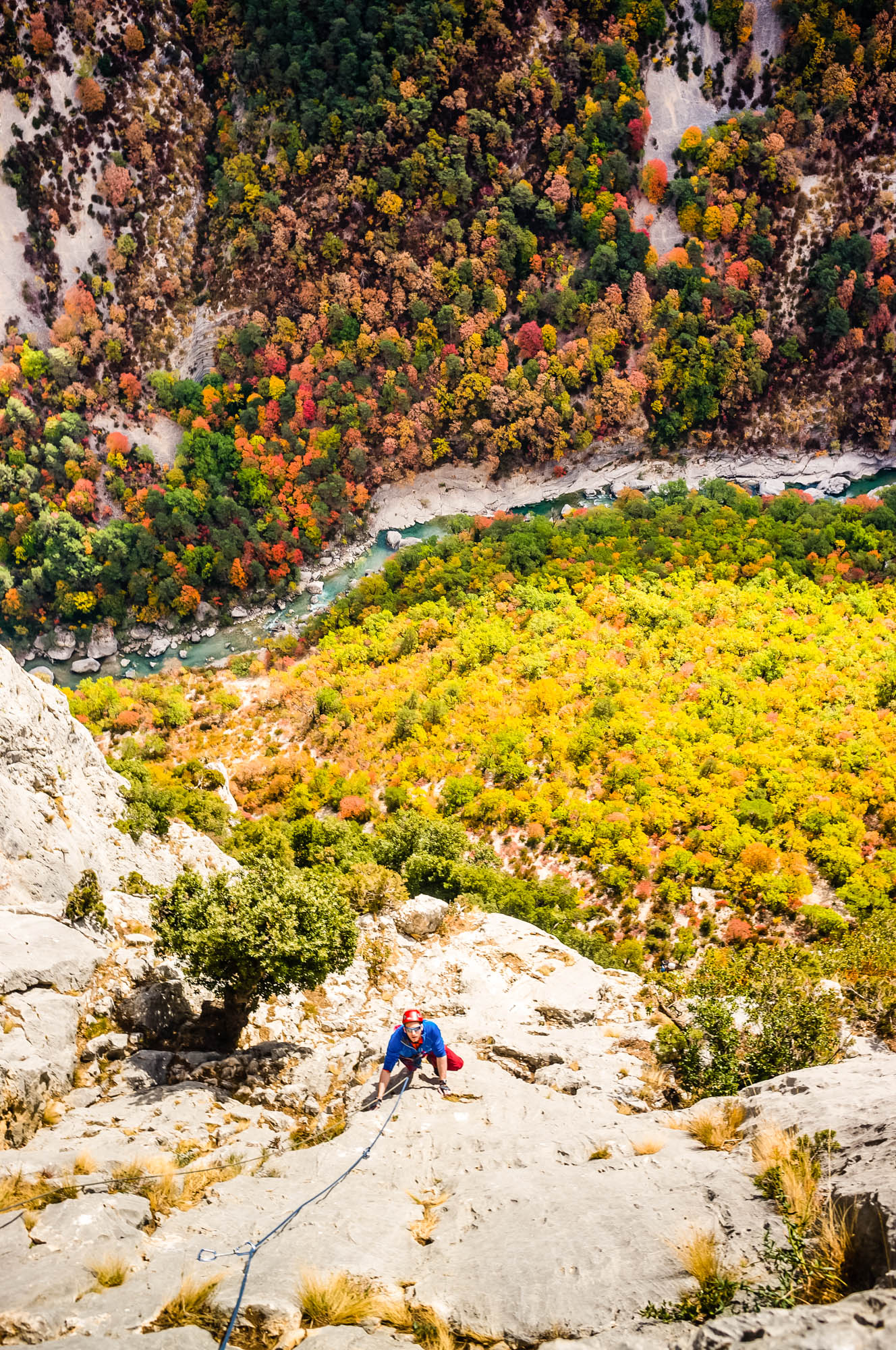 summer sport climbing in the verdon gorge