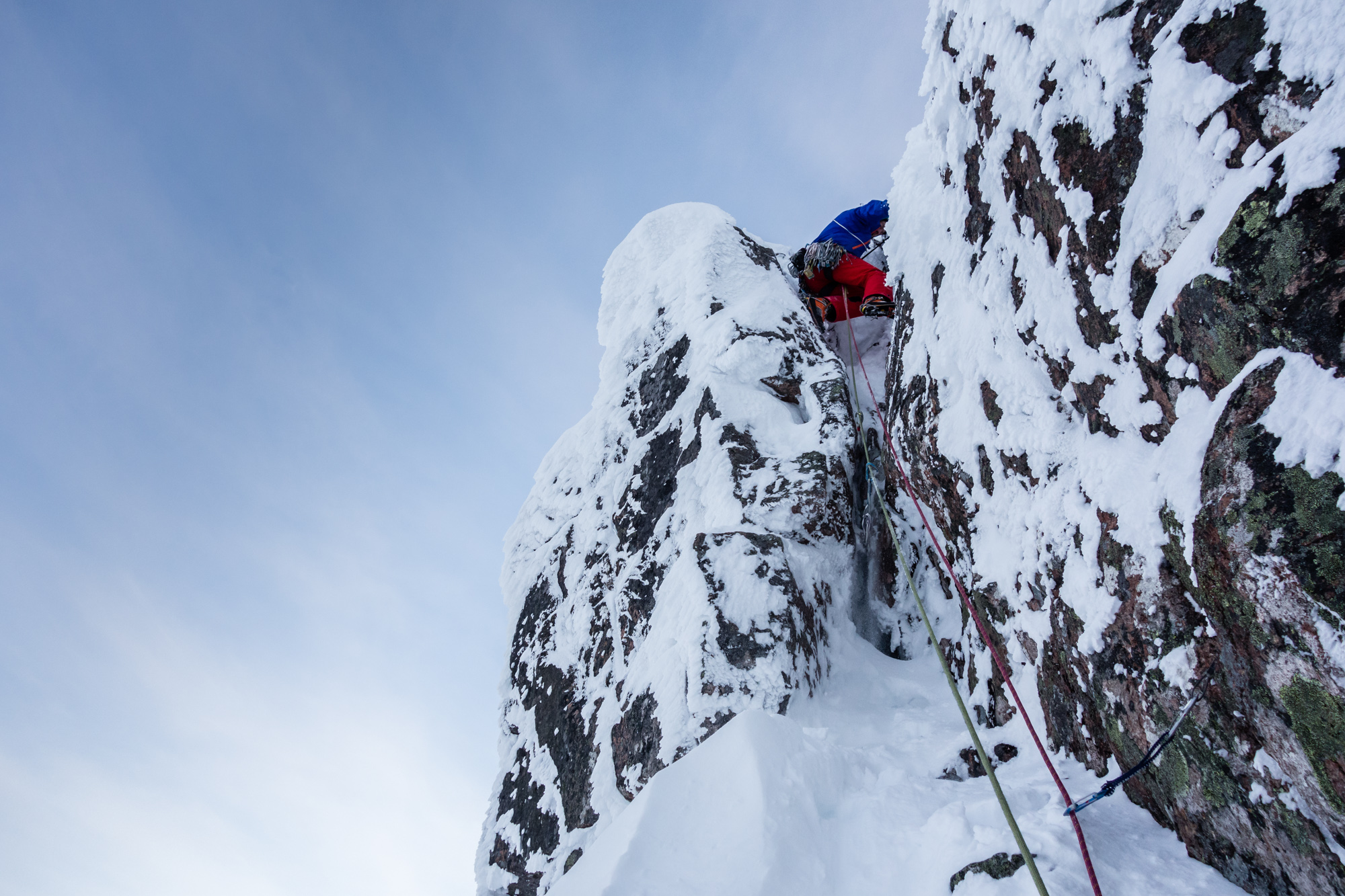 scottish winter mixed climbing on coronary bypass coire an lochain