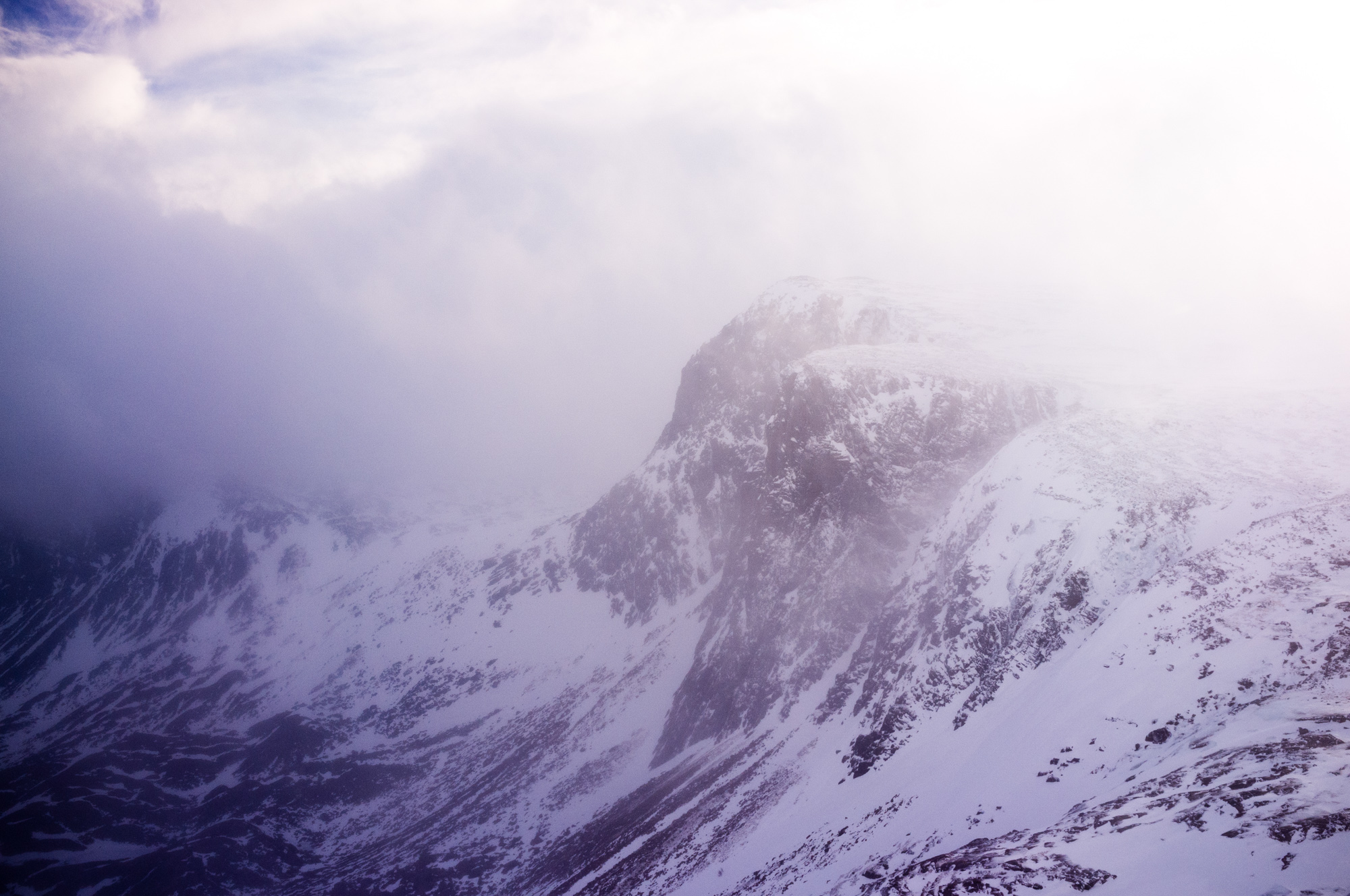 scottish winter ice mixed climbing on deep cut chimney hells lum shelterstone view