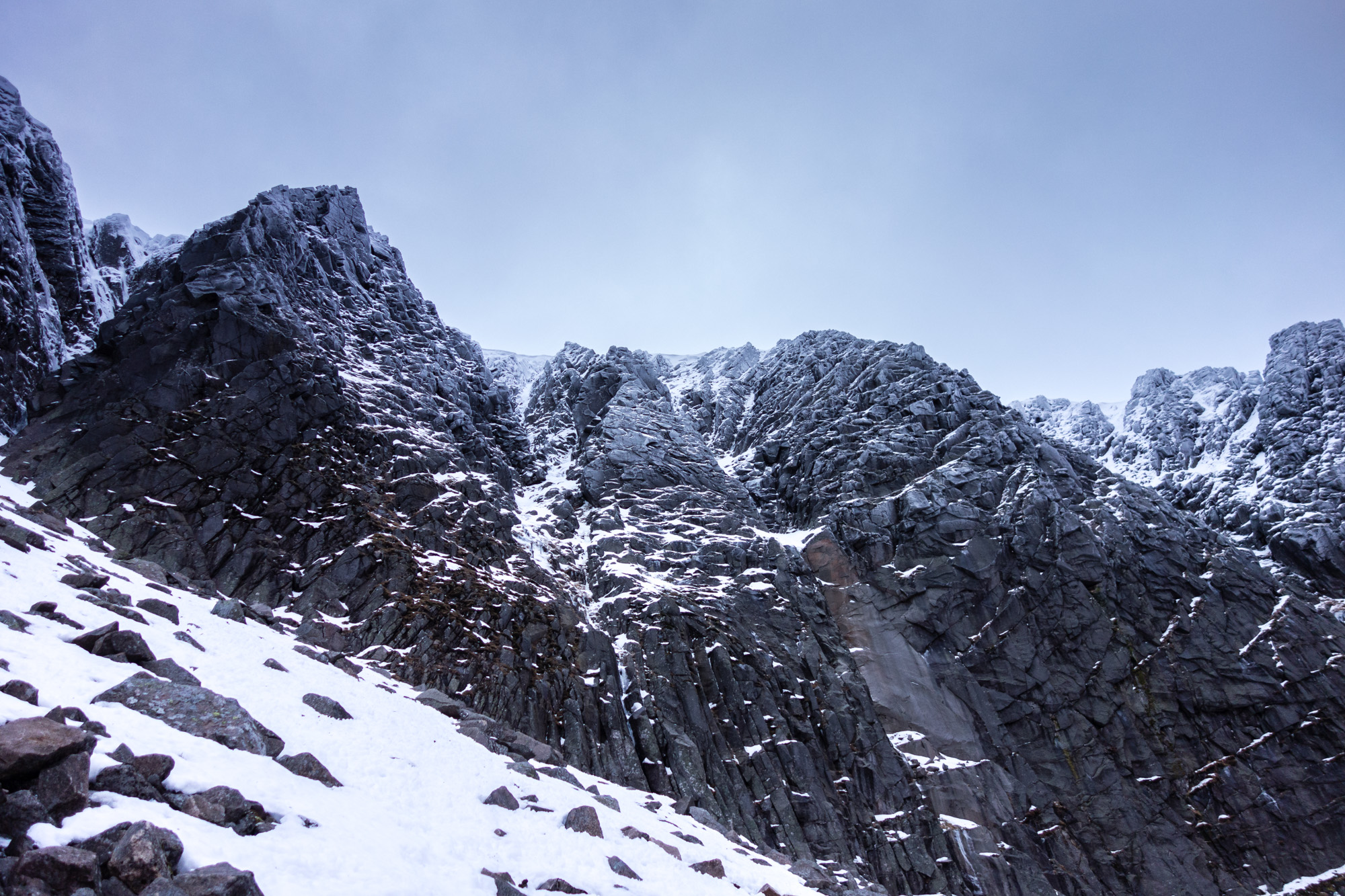 scottish winter ice mixed climbing on parallel gully a lochnagar