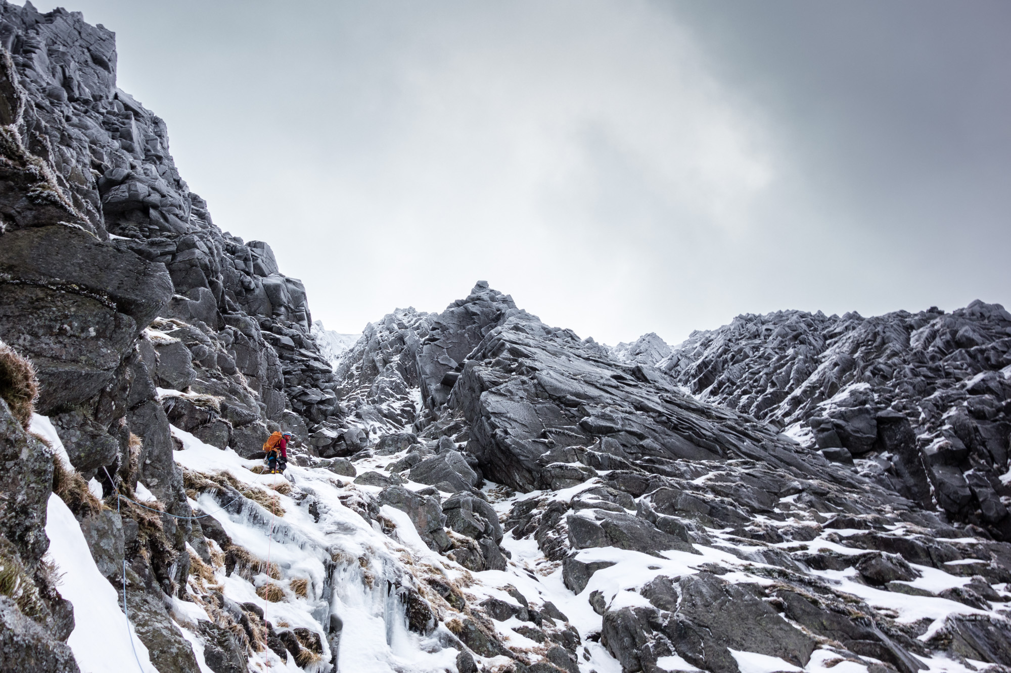 scottish winter ice mixed climbing on parallel gully a lochnagar