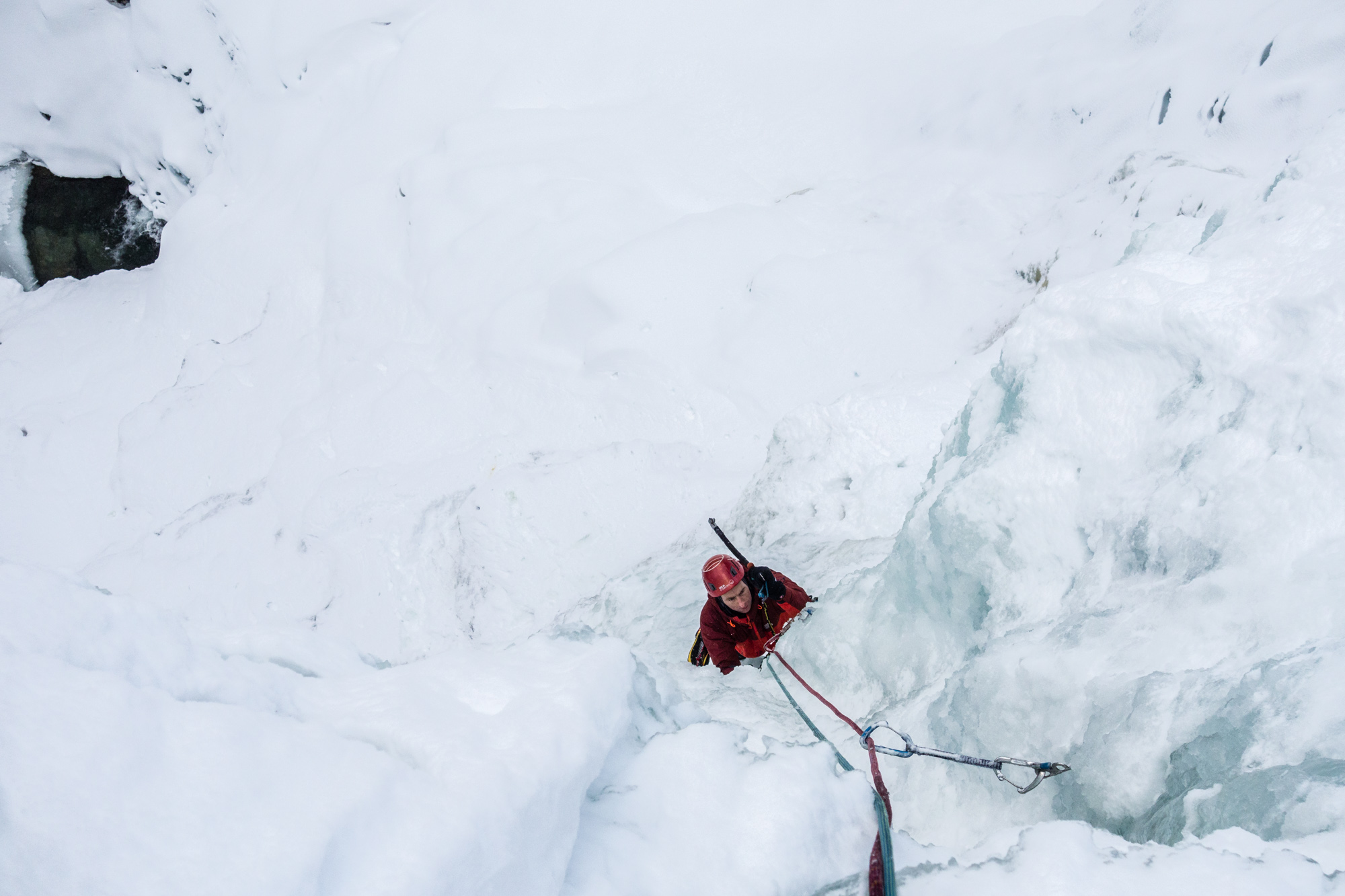 norwegian winter ice climbing on kong vinter rjukan