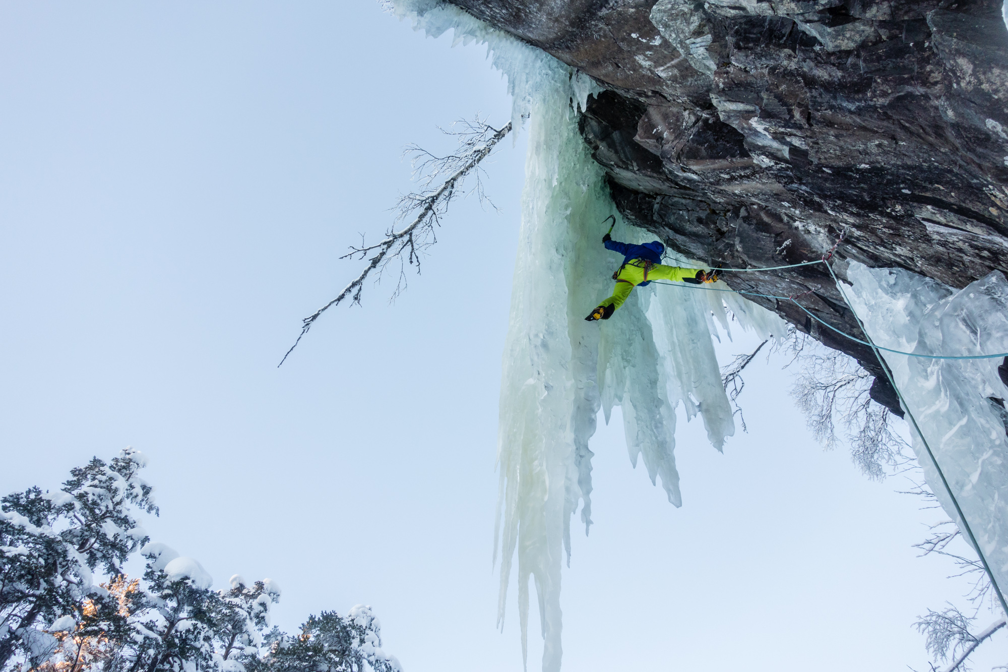 norwegian winter ice climbing on not only a nice guy rjukan