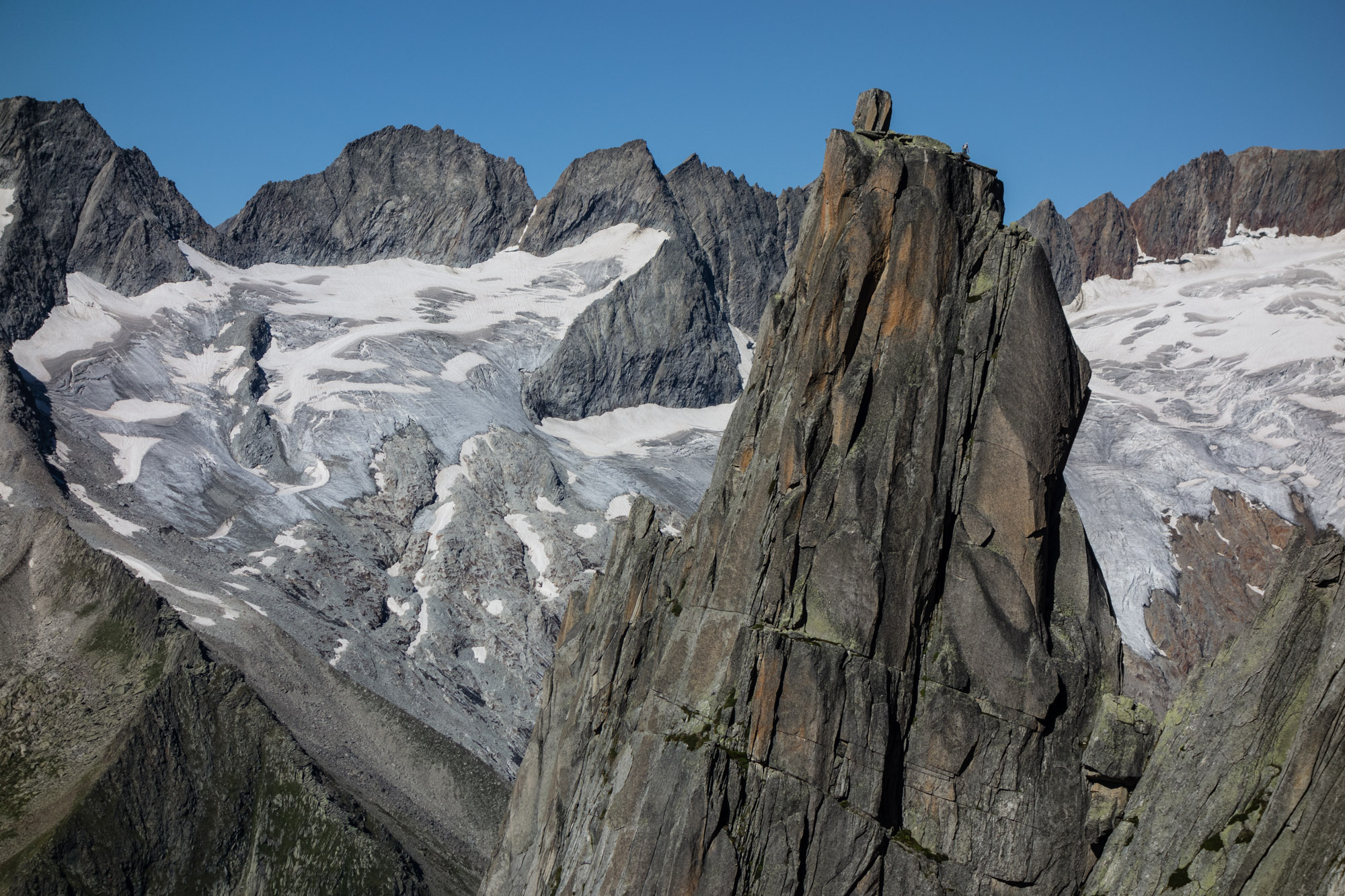 alpine summer rock climbing on the westgrat salbitschijen