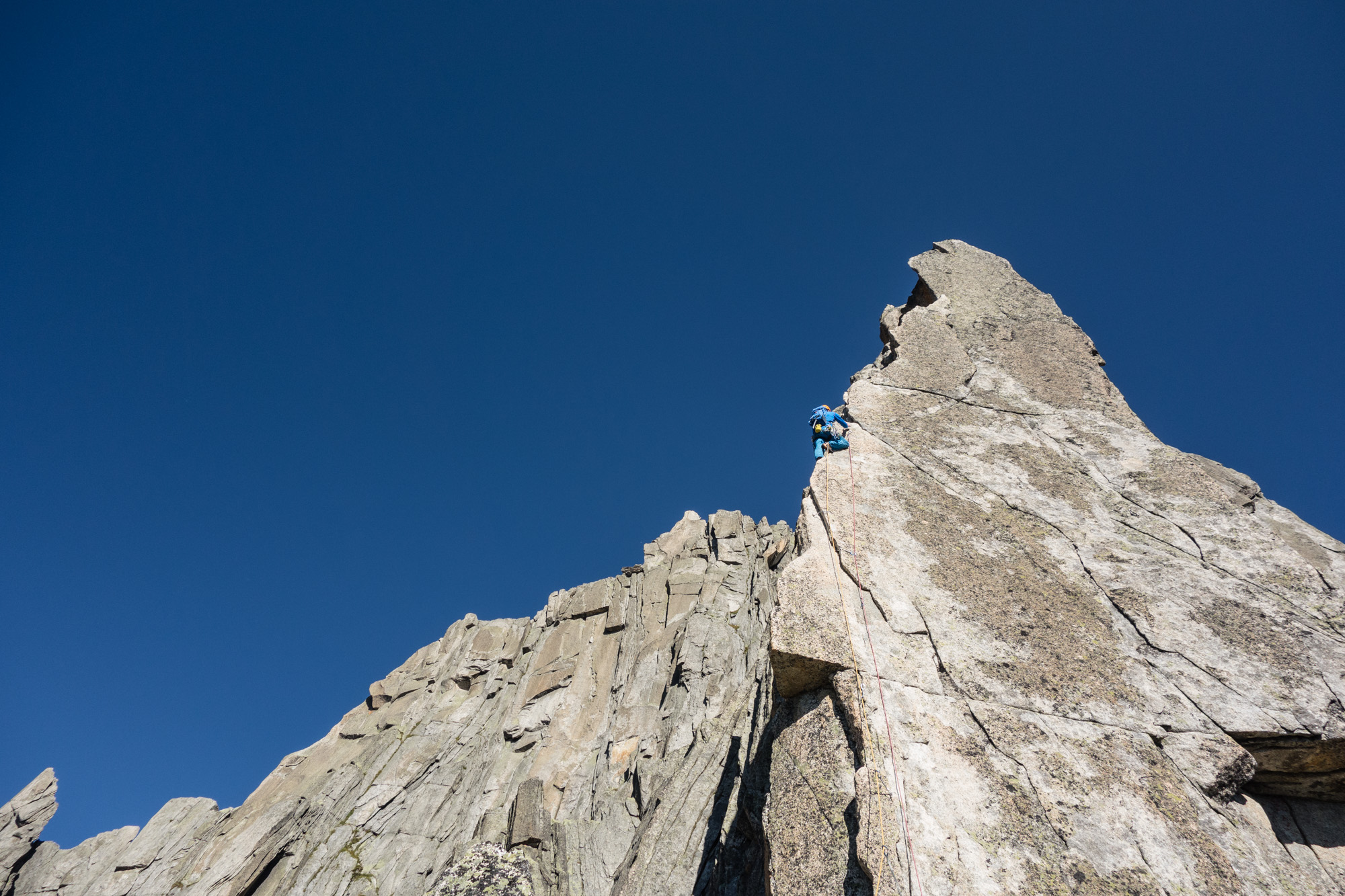 alpine summer rock climbing on the sudgrat salbitschijen