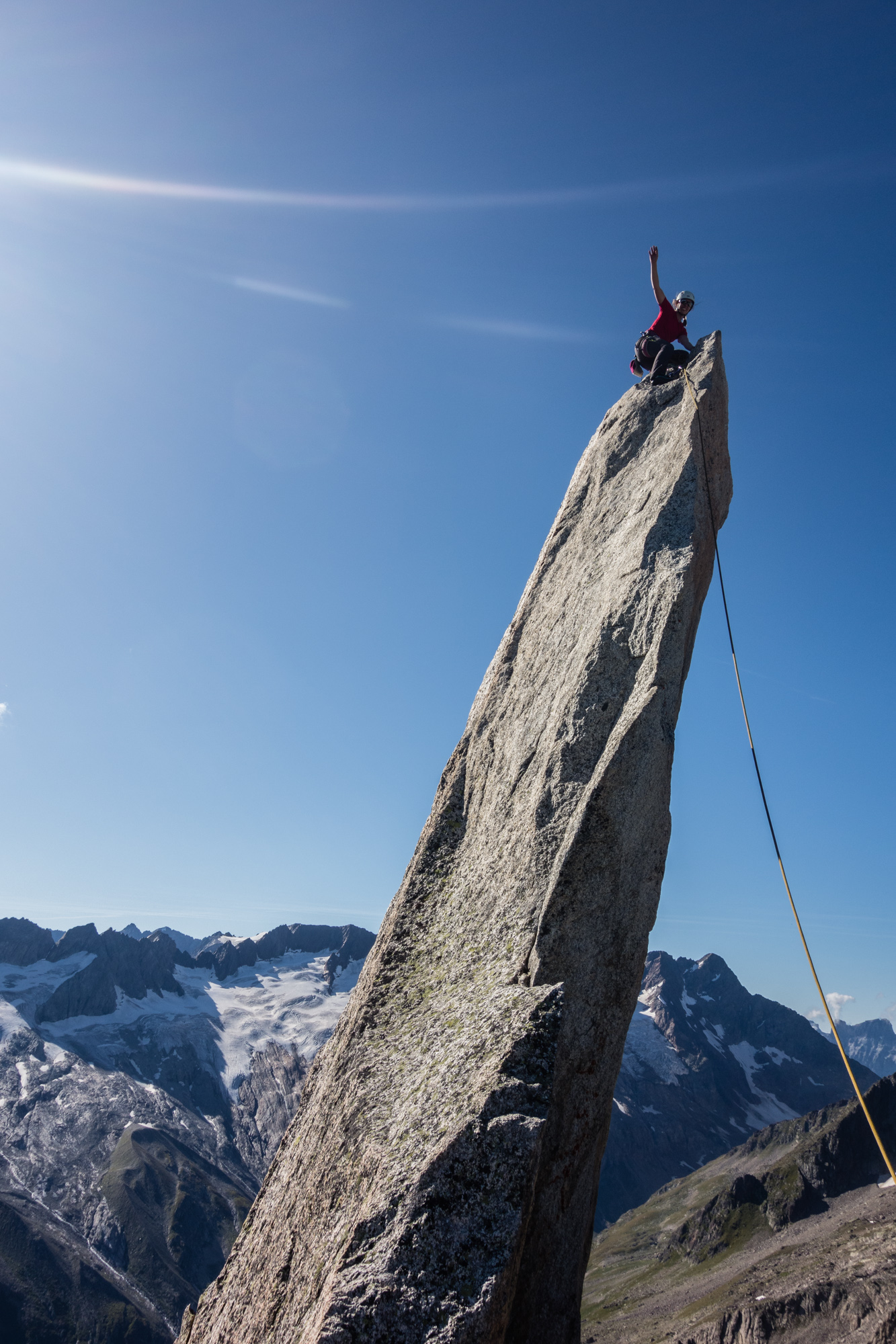 alpine summer rock climbing on the sudgrat salbitschijen