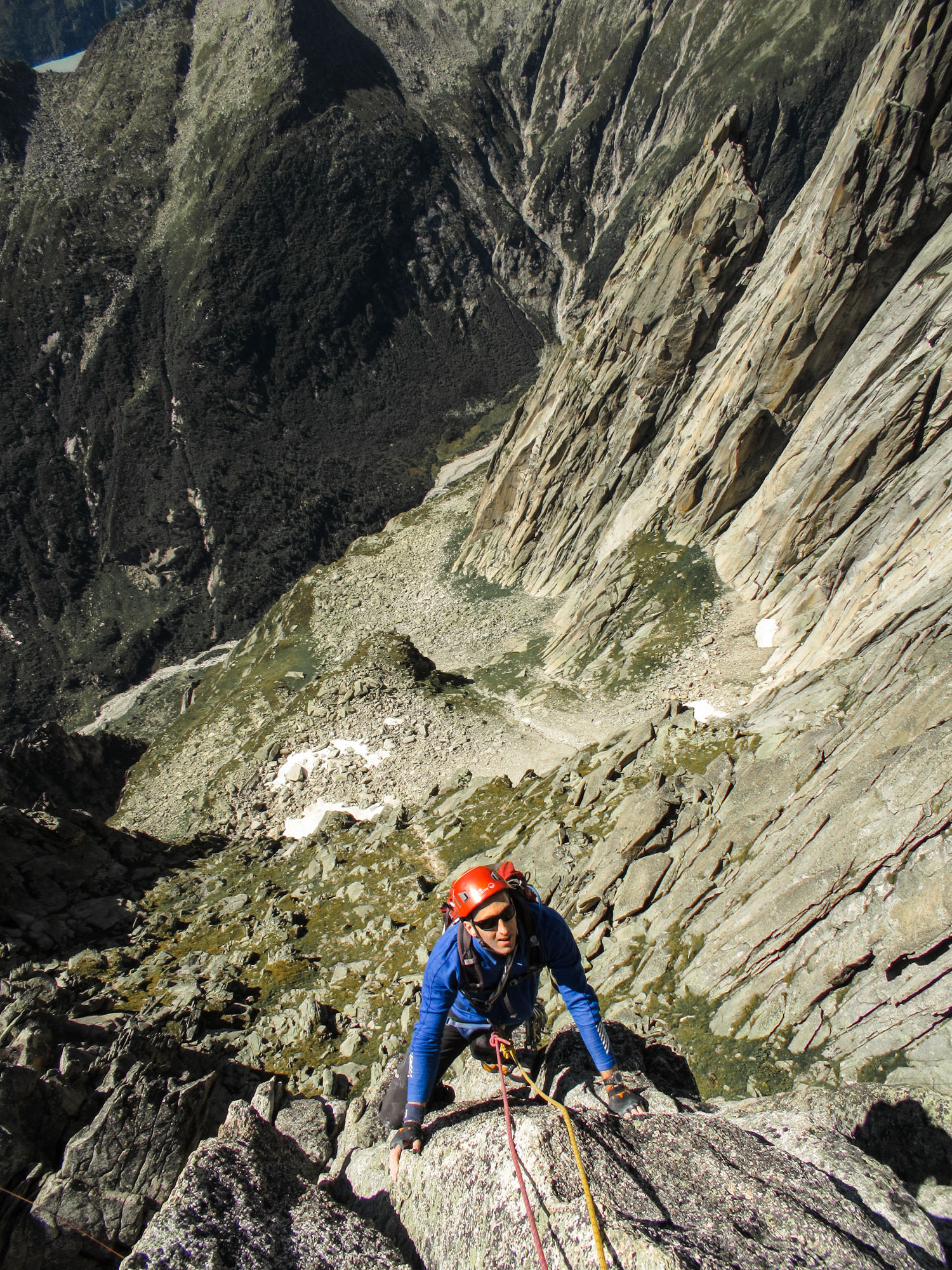 alpine summer rock climbing on the sudgrat salbitschijen