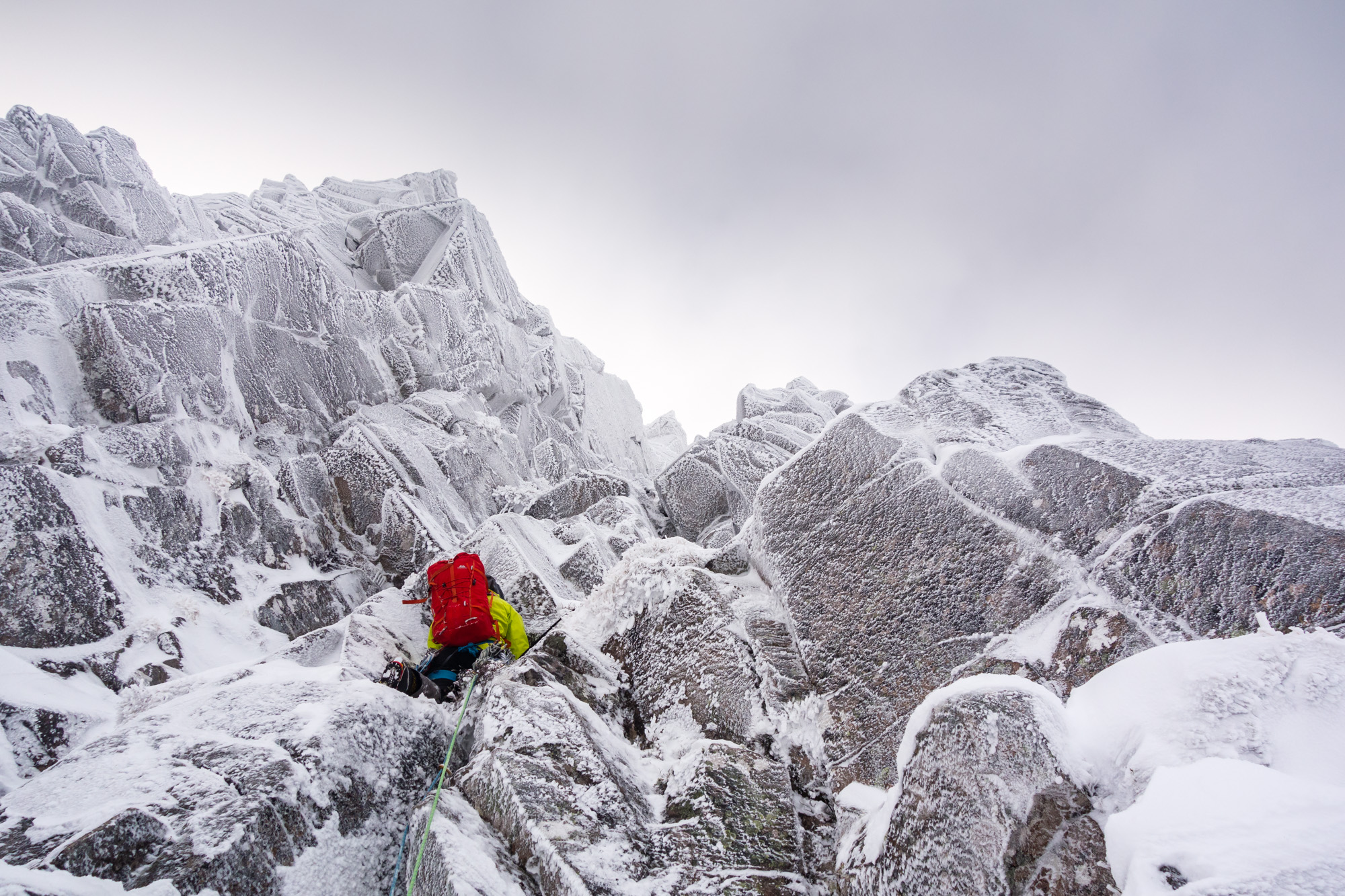 scottish winter mixed climbing on judas priest lochnagar