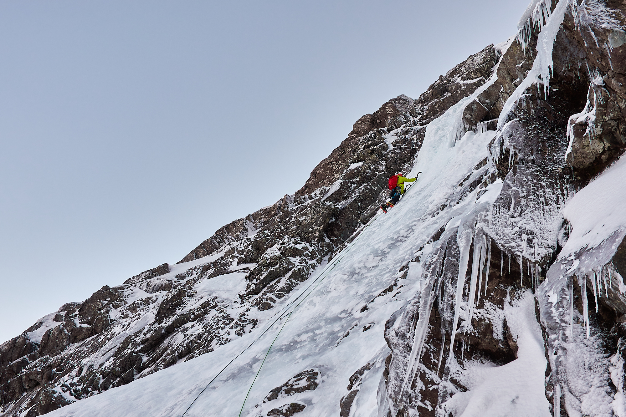 scottish winter ice climbing hadrians wall direct ben nevis