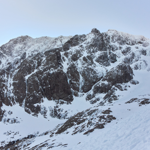 ice climbing routes on the west flank of tower ridge