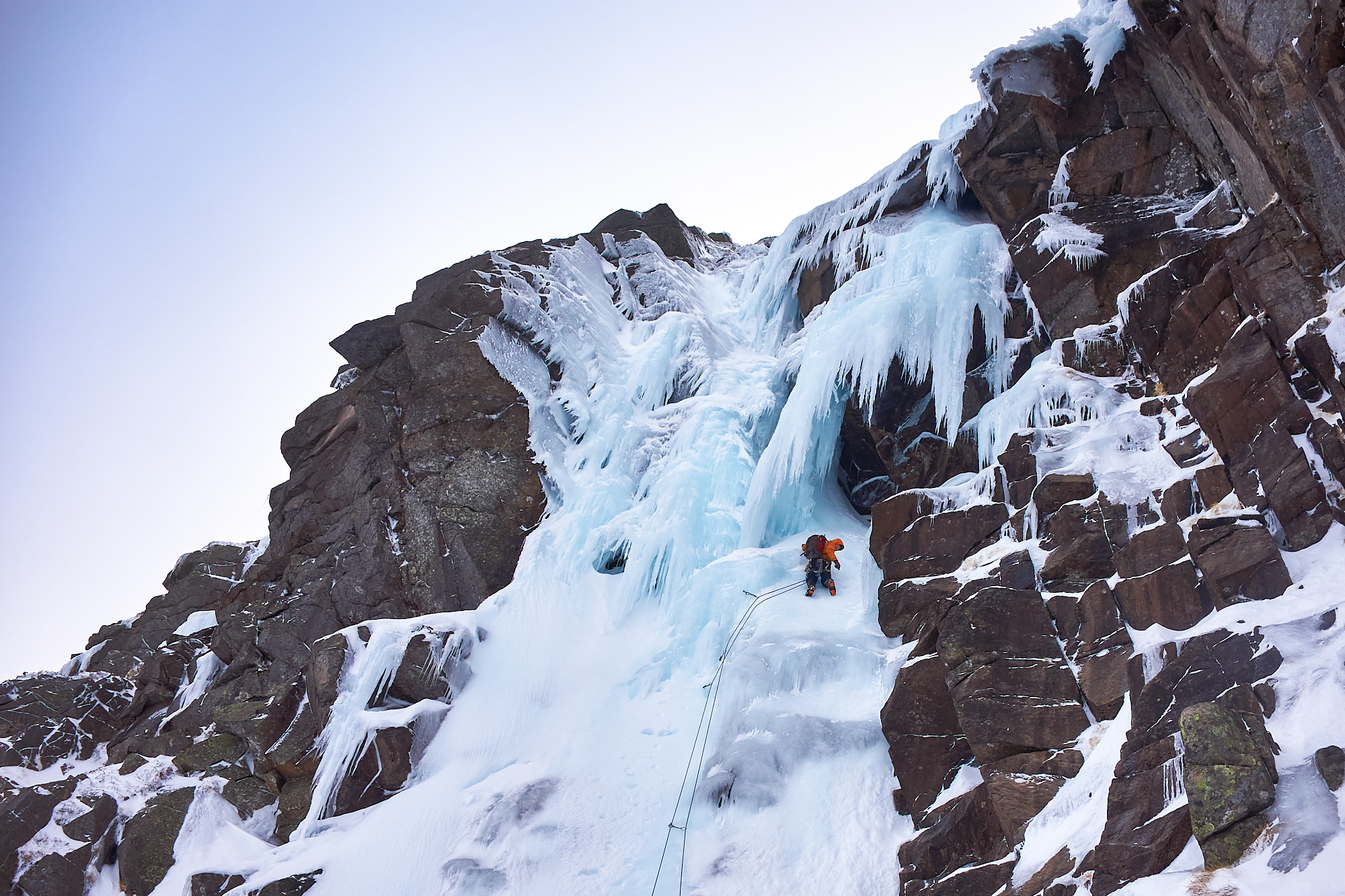 scottish winter ice climbing the drool eagles rock